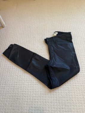 L’AGENCE Cropped Coated Skinny Jeans